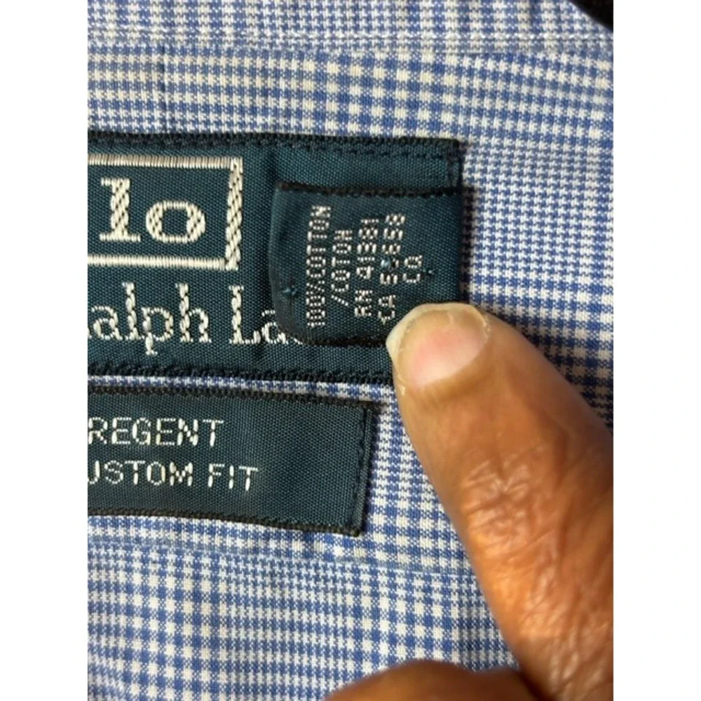 Polo by‎ Ralph Lauren 18 36/37 Plaid Long Sleeve Dress Shirt Work Casual
